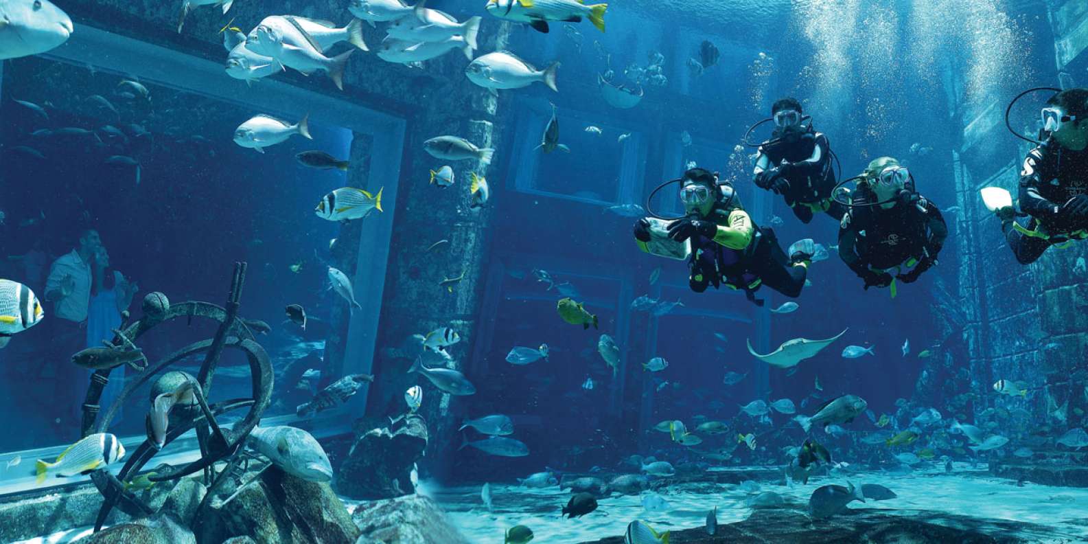 Duiken in The Lost Chambers Aquarium, Dubai