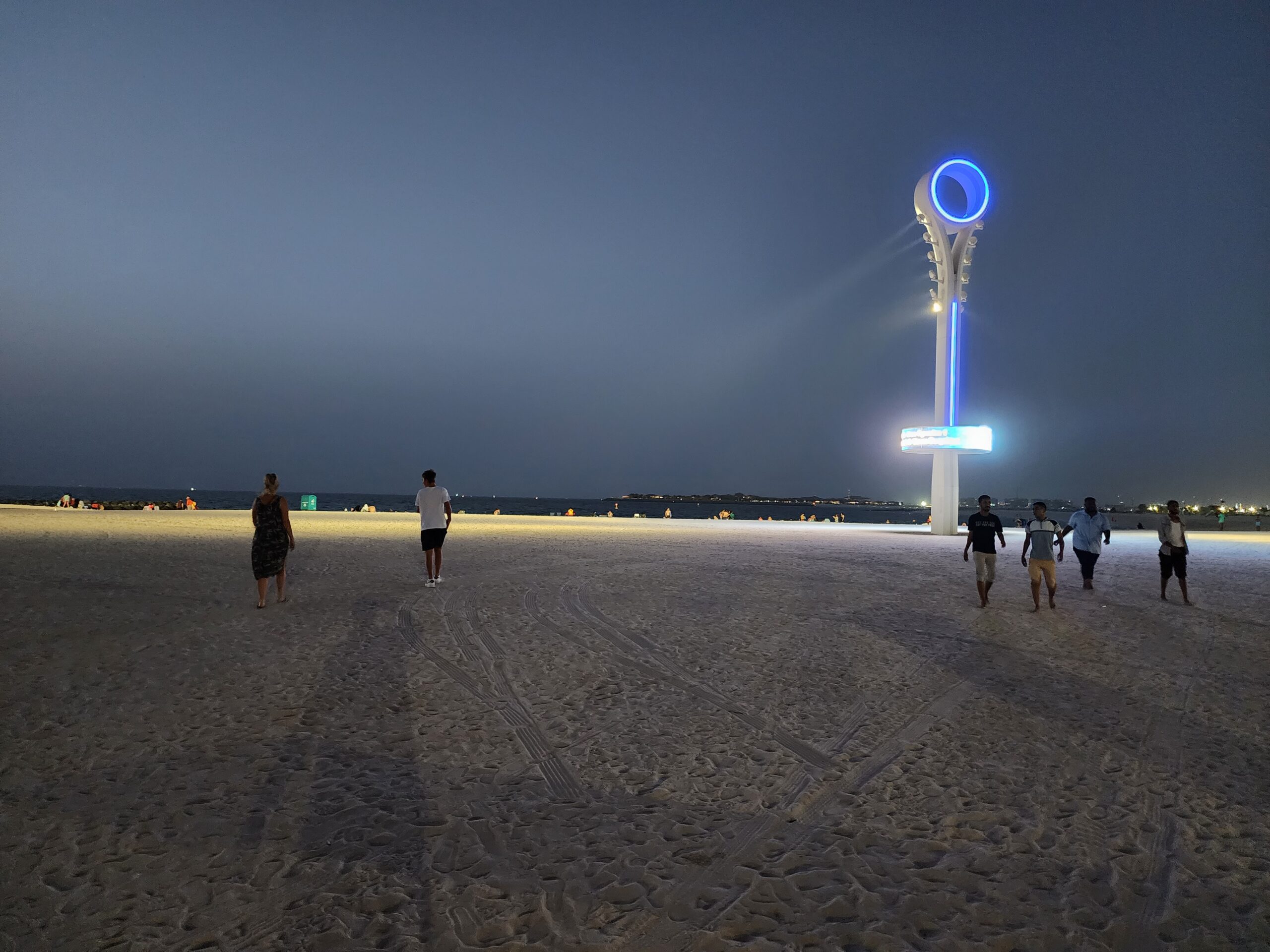 nachtzwemmen Kite Beach, Dubai 